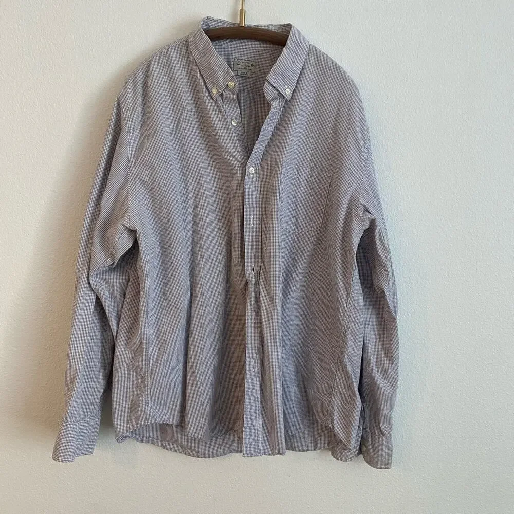 J. Crew Men's Button Down Gingingham - XL